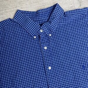 Ralph Lauren Mens 3XB Two Plaid Cotton Stretch Short Sleeve Button Down Shirts